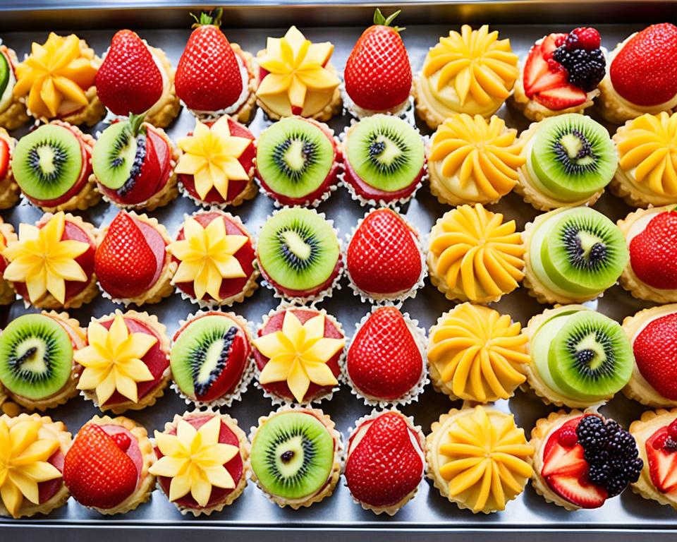 Artistic Fruit Filled Pastries