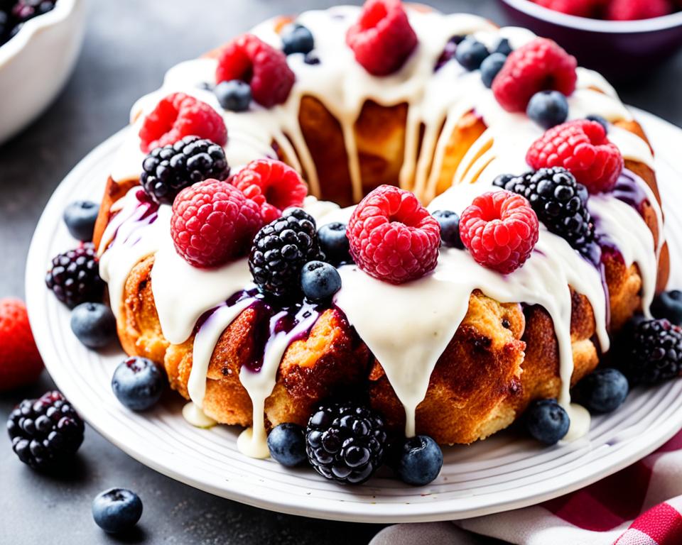 Berry Cream Cheese Monkey Bread