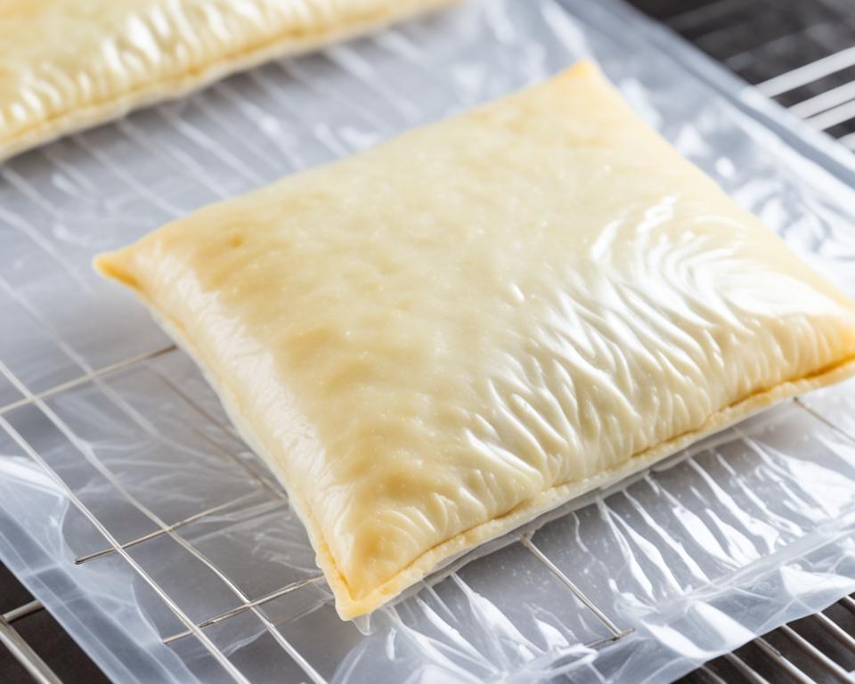 Chilling gluten-free puff pastry dough