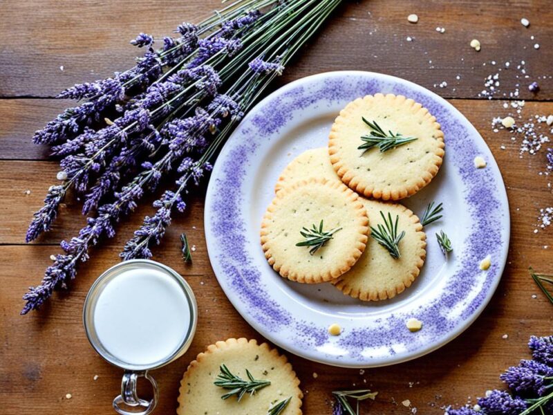 Flaky Lemon Lavender Shortbread Cookies Recipe