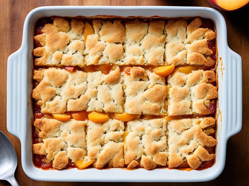 Flaky Peach Cobbler with Flaky Biscuit Topping Recipe