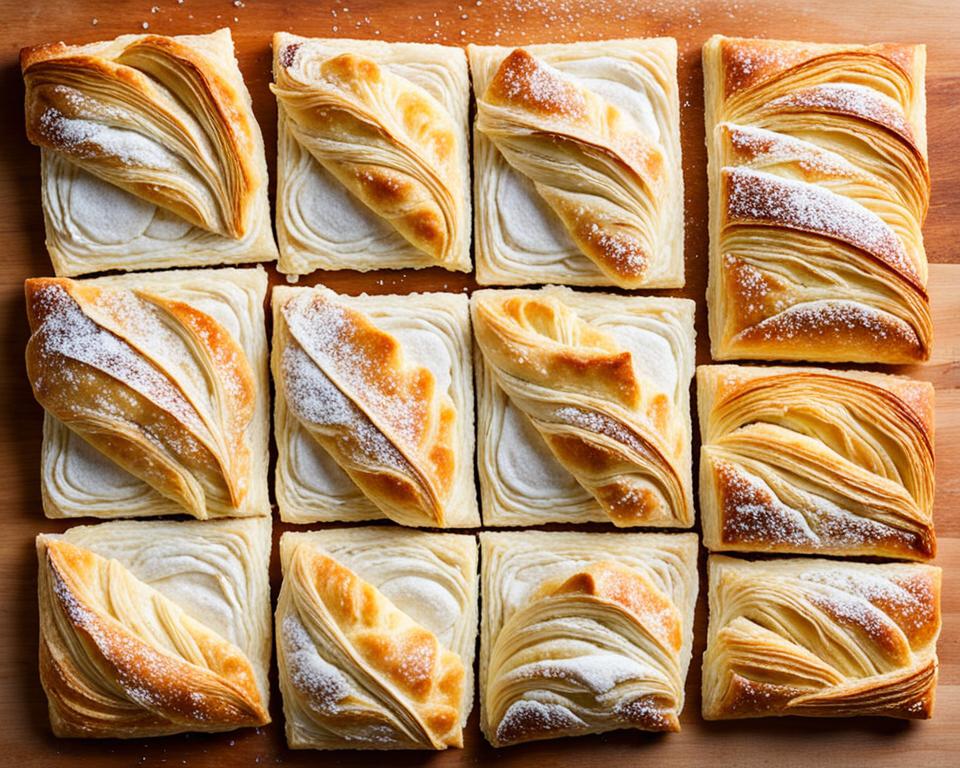 Flaky vs Puff Pastry Dough Contrast