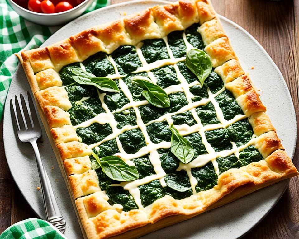 Kid-Friendly Spinach-Feta Pizza Slab Pie
