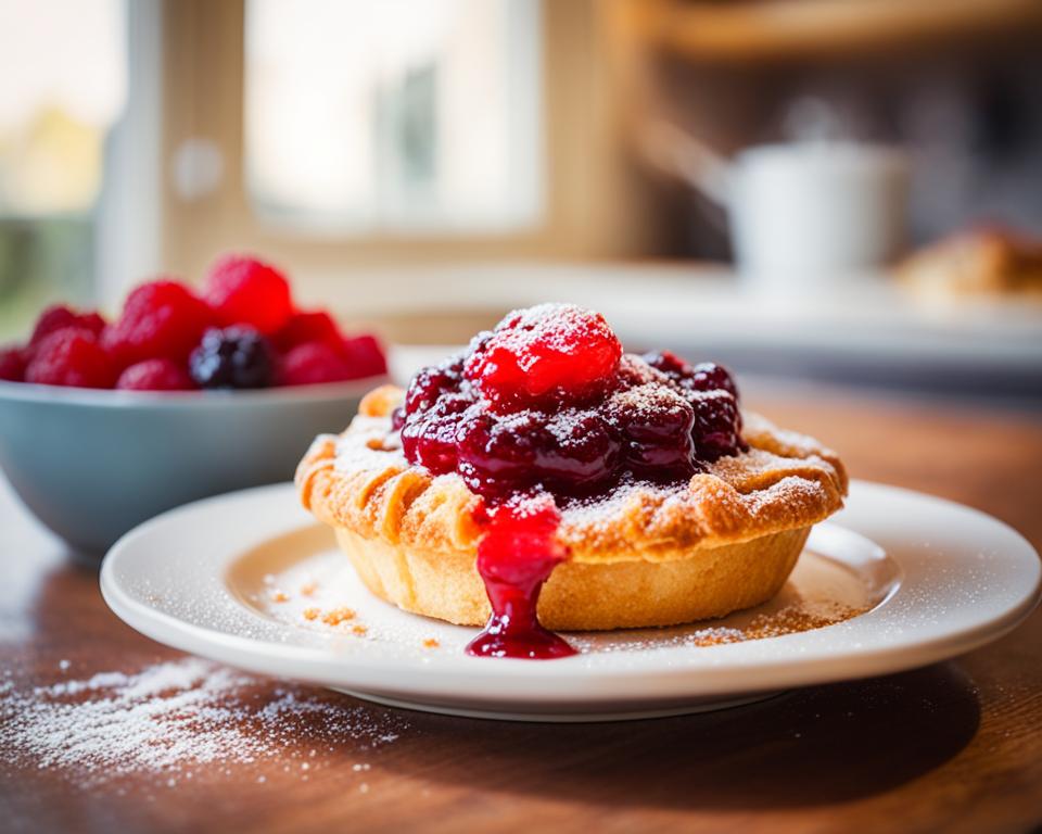 Low-sugar Homemade Jam on Pastry