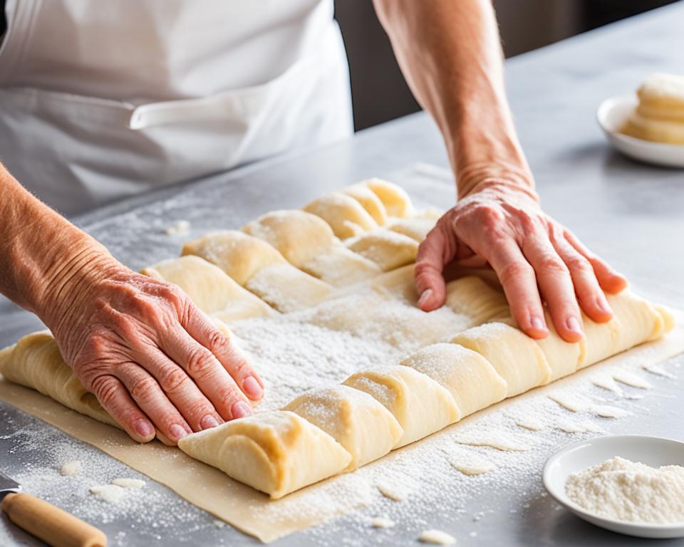 Puff pastry cookies preparation process