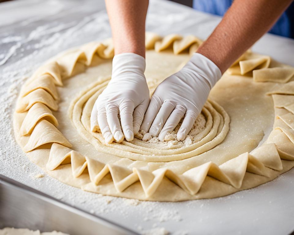 Rolling and Folding Flaky Pastry Dough