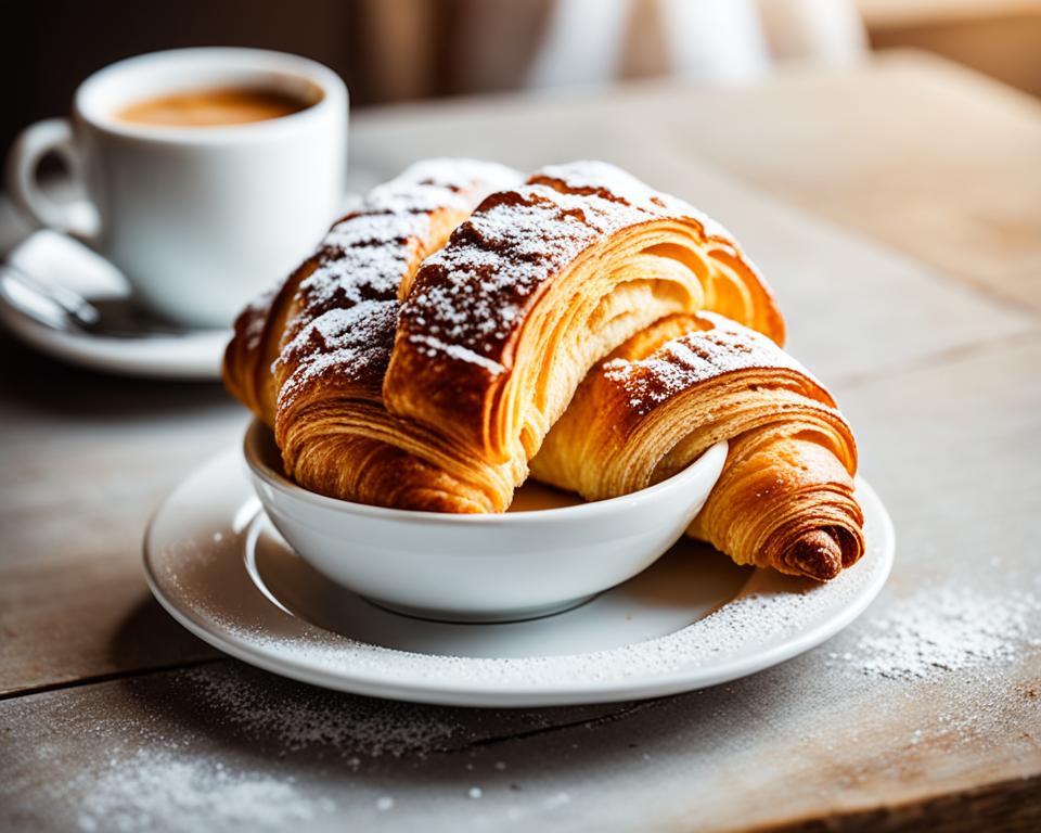 What is a flaky crescent shaped pastry?