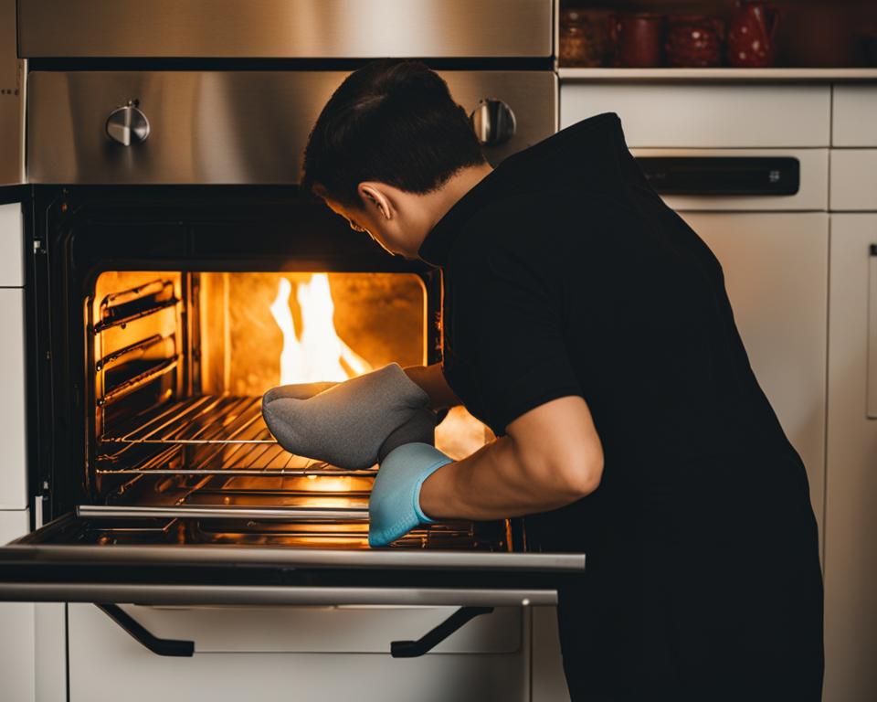 avoiding oven door opening