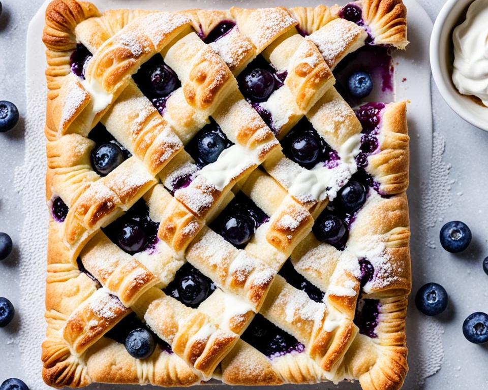 flaky blueberry cream cheese danishes