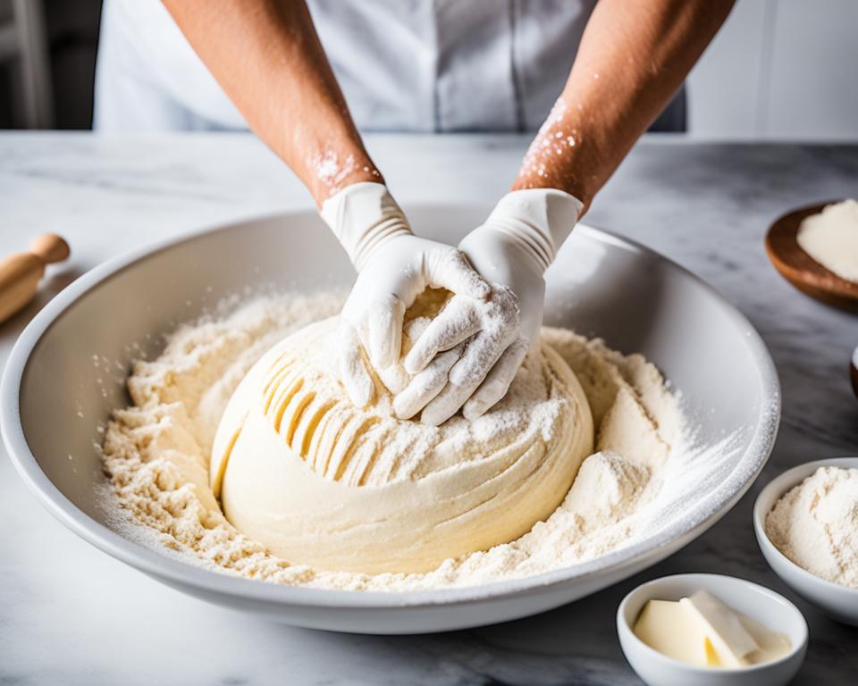 mixing and shaping the dough