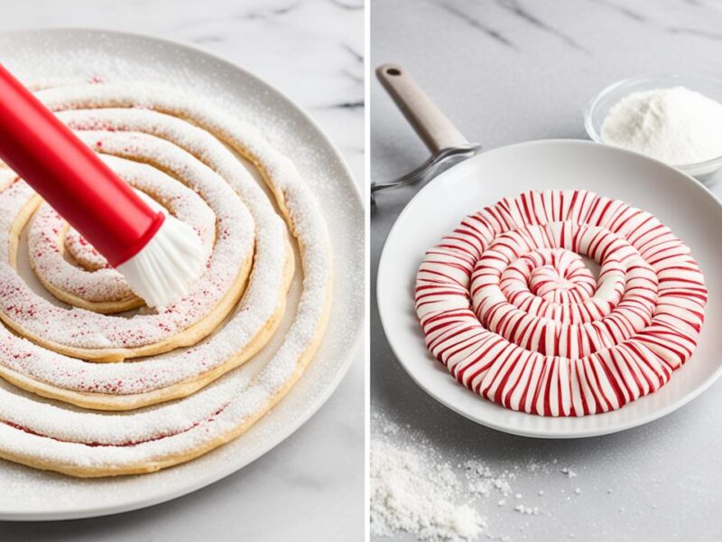 Flaky Peppermint puff pastry sticks