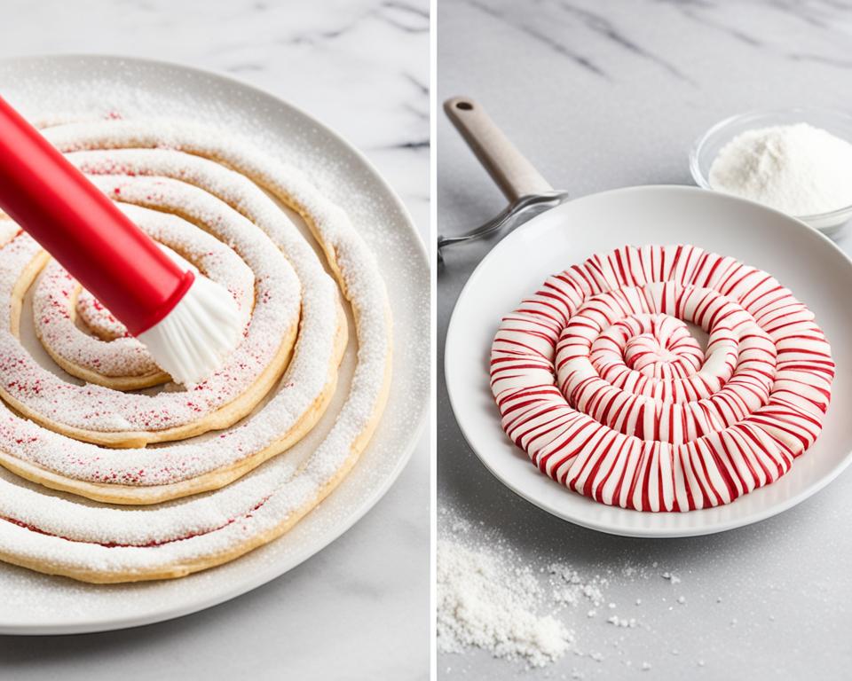 Flaky Peppermint puff pastry sticks