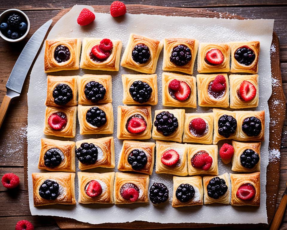 Flaky Puff pastry danishes